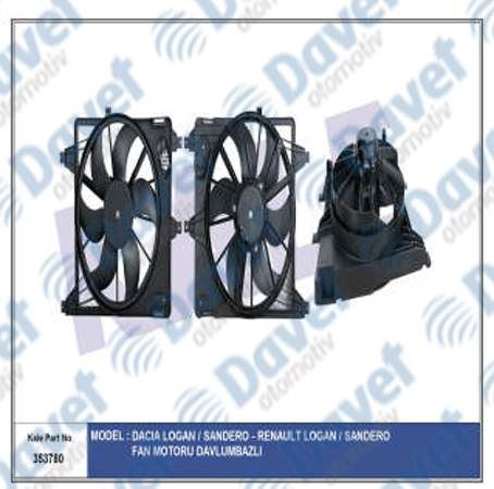 25-3508 Fan Motoru Su Radyatoru Davlumbazli Tekli Fanli Rezistansli Dacia Logan (Ls) 1.4 2004-2012